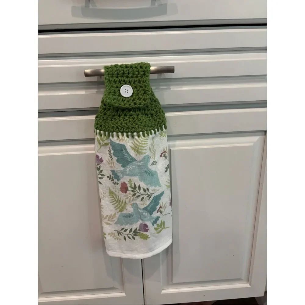 Crochet Top Kitchen Towel- Birds